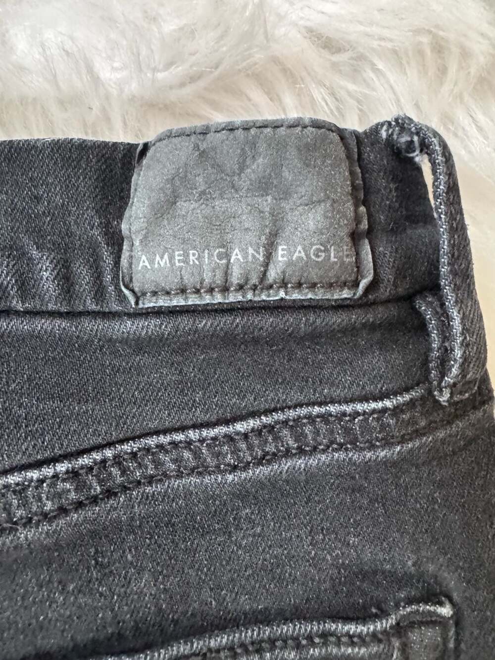 AE Size 14Short Curvy Super High-Waisted Baggy Straight Jean - Picture 6 of 12
